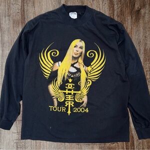 Cher Farewell Tour 2004 Mock Neck Long Sleeve Shirt